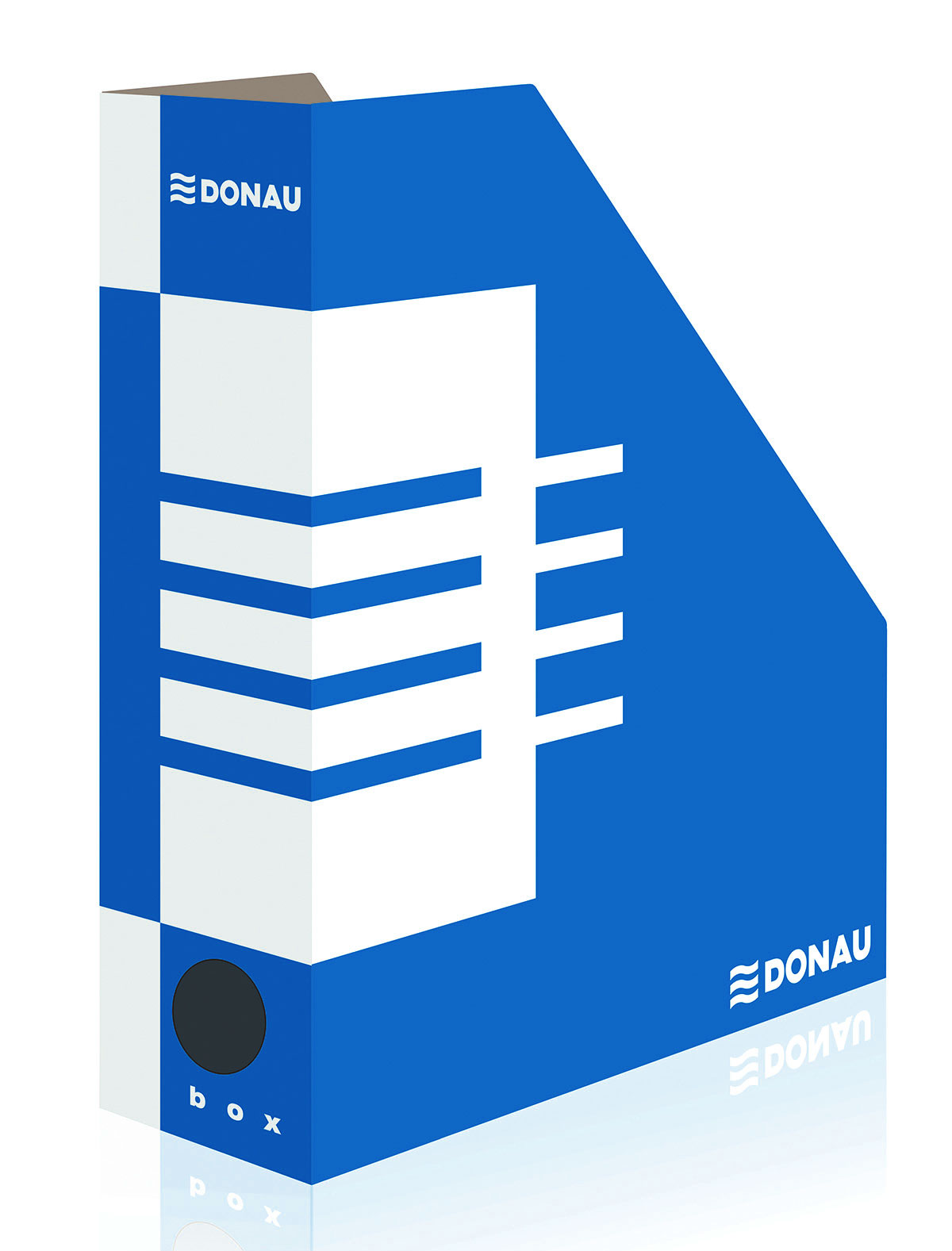 Лоток архівний для журналів А4, 100мм., картонний,  син. DONAU - фото 3