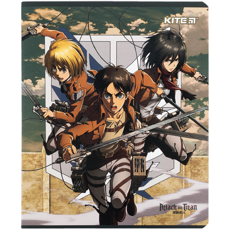 Зошит 24 арк., кл., софт тач + УФ лак, Attack on Titan (AT24-238) Kite - фото 7