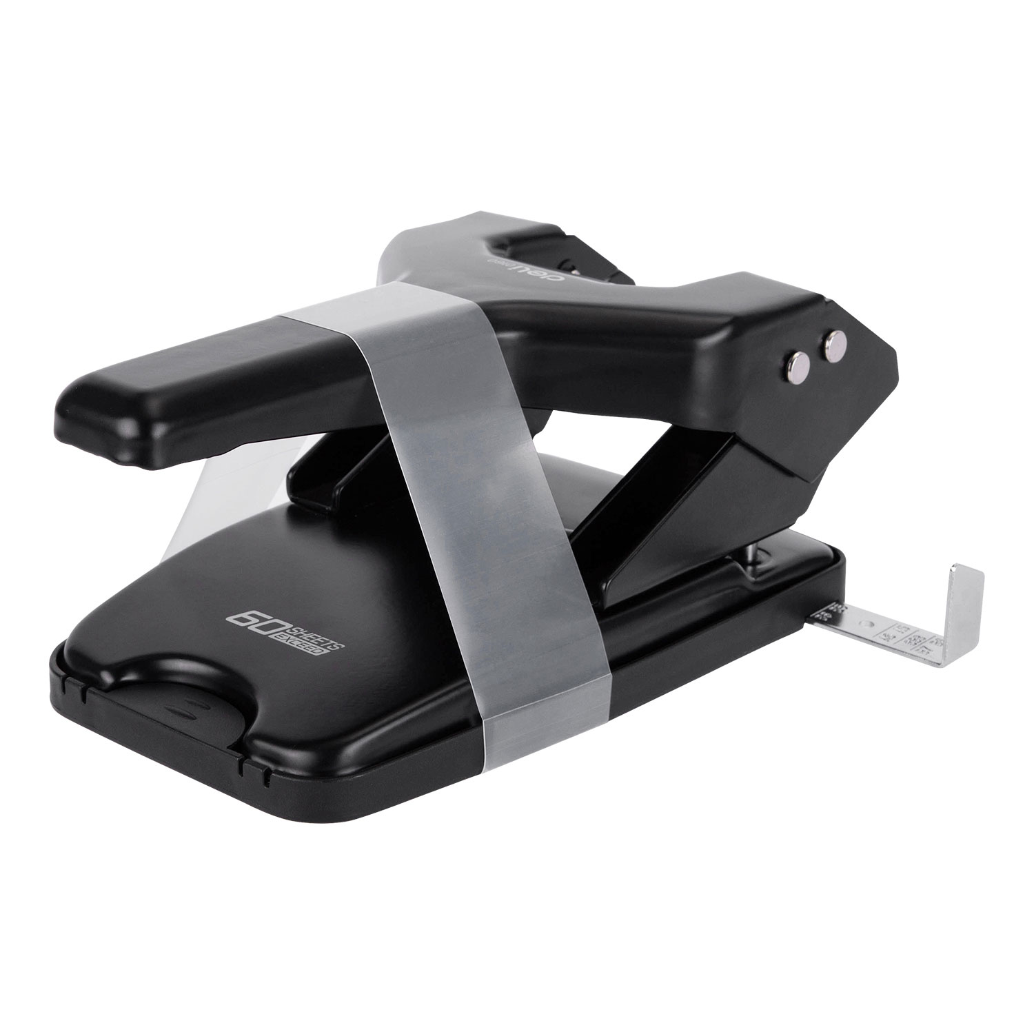 Дырокол большой, на 2 отверстия, до 60 листов (E0160) DELI - фото 4