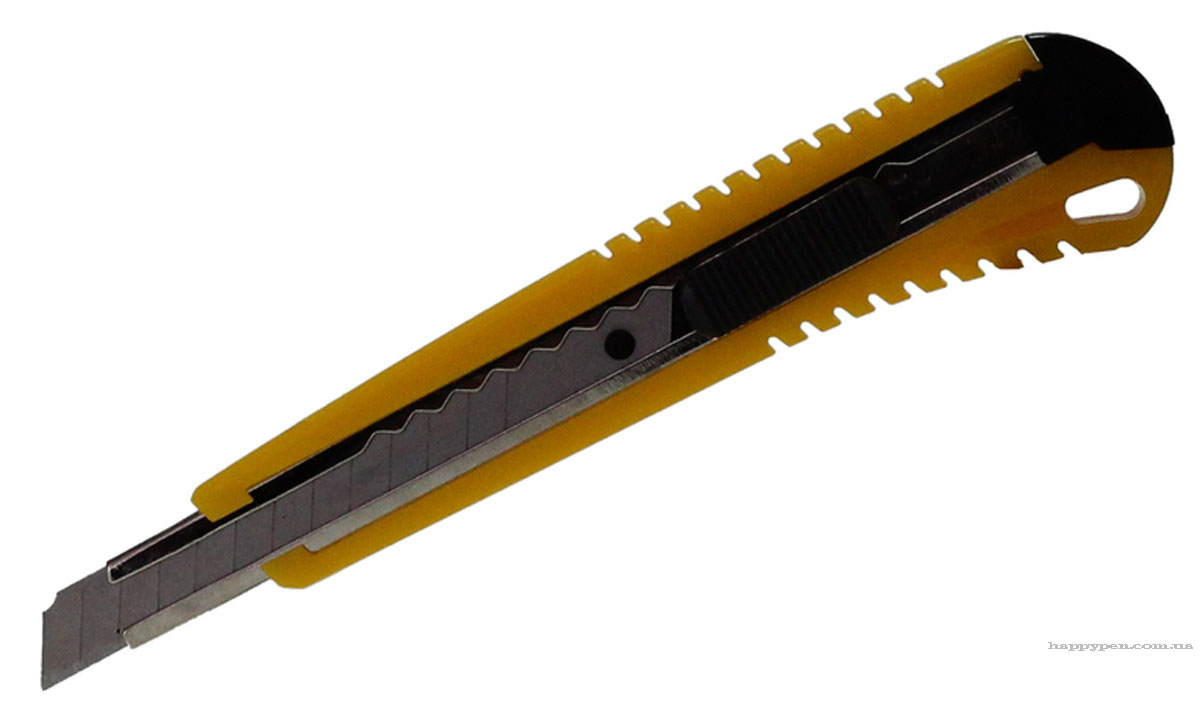 Ніж канцелярський малий 9мм., металева направляюча, + 2 леза Scholz - фото 3