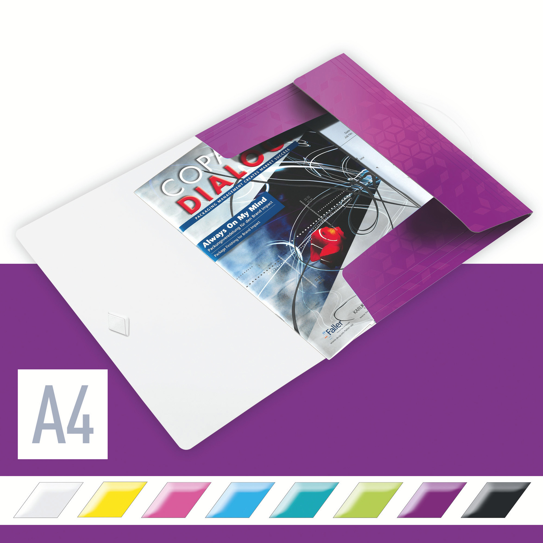 Папка на резинках Wow А4, 30мм., до 150л., пластик, метал. черничный LEITZ - фото 5