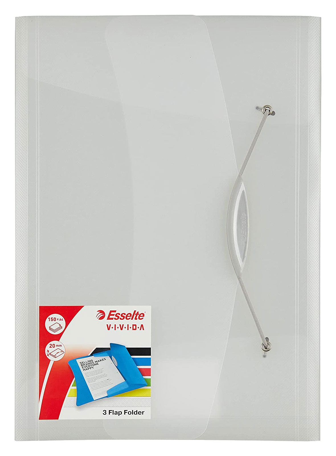 Папка на гумках Vivida А4, 150арк., поліпропілен з тисненням, біл. Esselte - фото 5