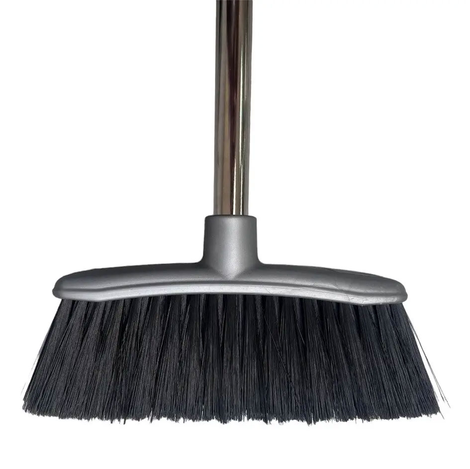 Набір для прибирання приміщень: щітка з довгою ручкою та совком, м'який ворс, хромований (А11705) Apex - фото 5