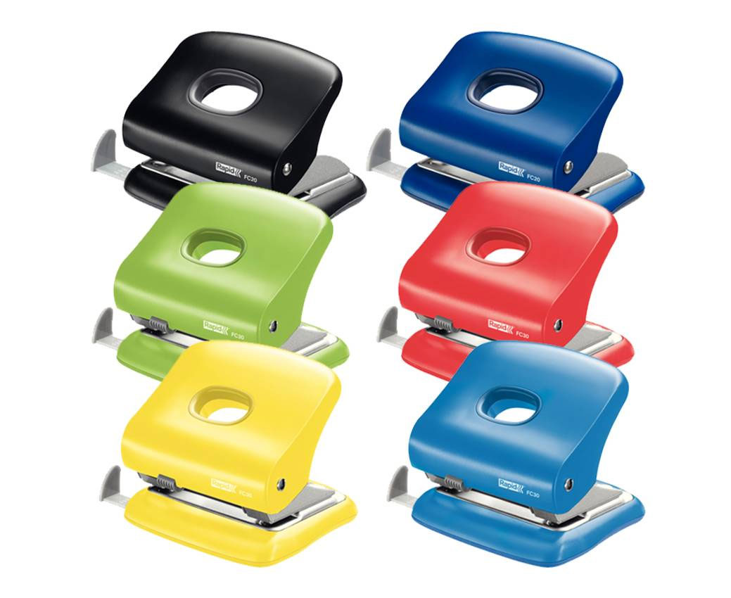 Діркопробивач на 2 отвори, до 30 аркушів Fashion FC30, металевий, син. Rapid - фото 5