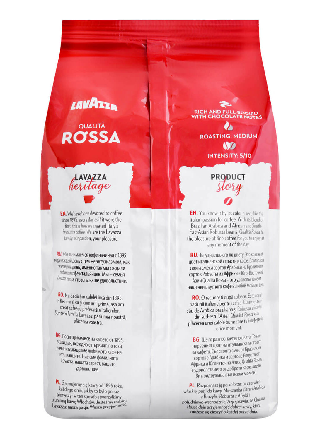 Кофе в зернах Qualita Rossa 1000г., купаж арабика/робуста Lavazza - фото 3