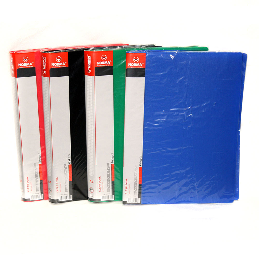 Папка на 40 файлів, товщина 650мкм., черв. NORMA - фото 2