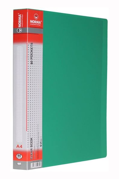 Папка на 60 файлов, толщина 650мкм., зелен. NORMA - фото 2