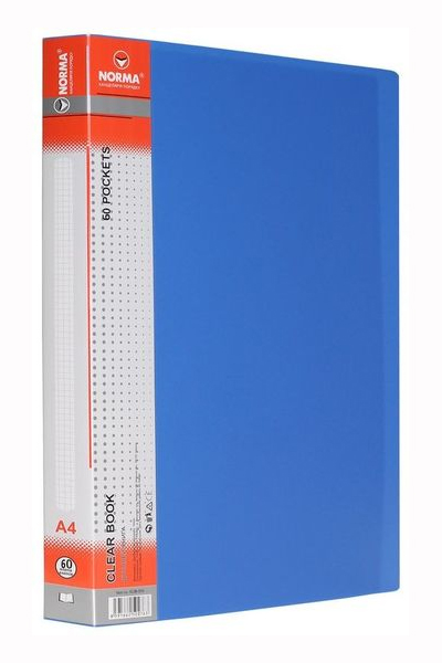 Папка на 60 файлов, толщина 650мкм., син. NORMA - фото 2