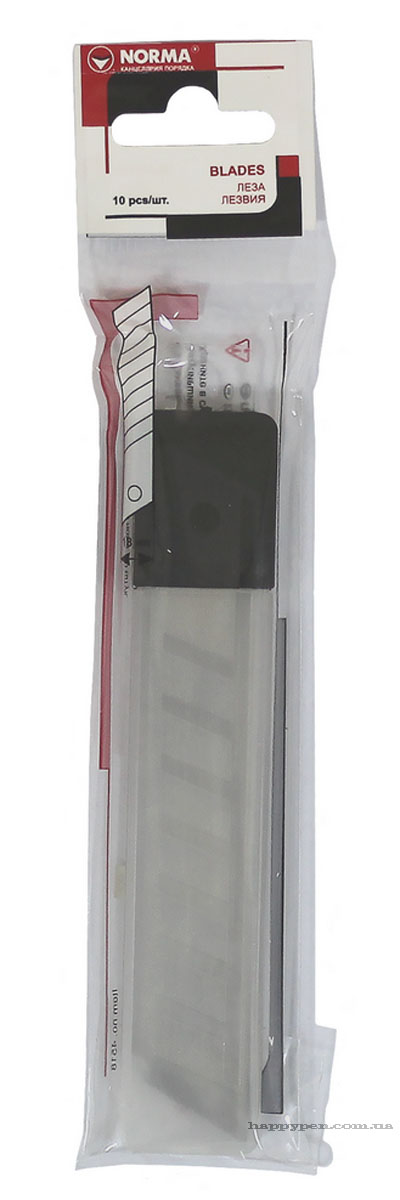 Леза змінні для канцелярського ножа 18мм., 10шт/уп. NORMA - фото 3