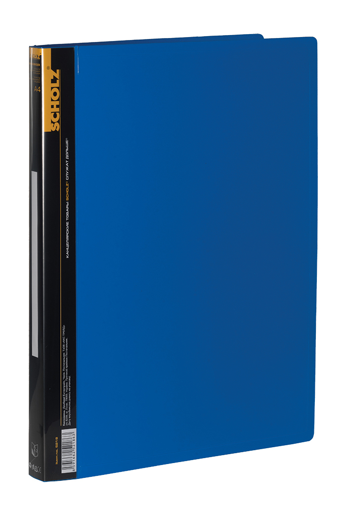 Папка А4, 2 кільця, 25мм., пластик, внутрішня кишеня, син. Scholz - фото 3