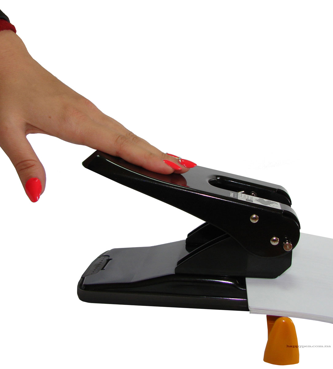 Діркопробивач великий, на 2 отвори, до 50 аркушів (4351), металевий, з механізмом зменшення зусиль д Scholz - фото 4