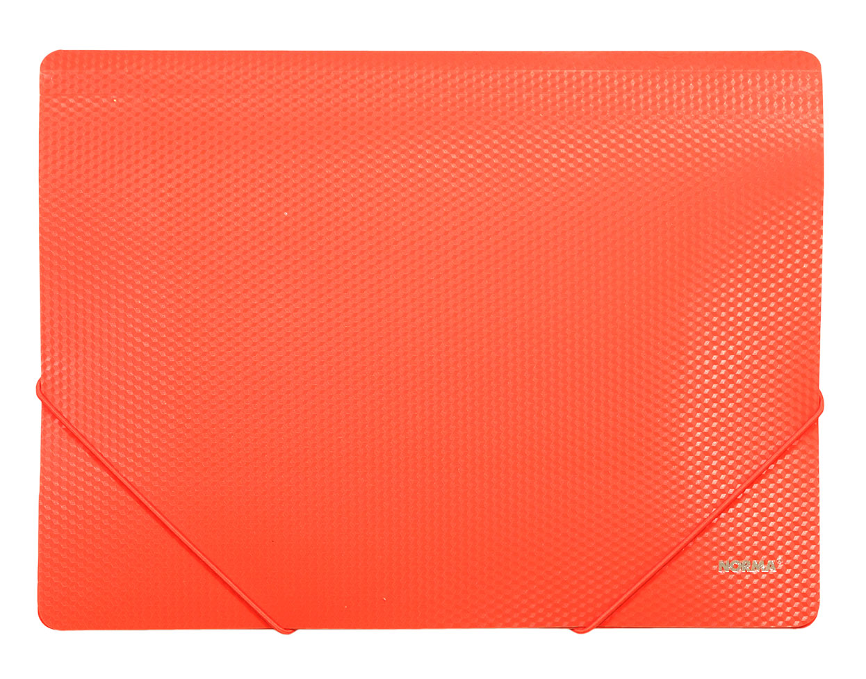 Папка на резинках А4, пластик, красн. NORMA - фото 2