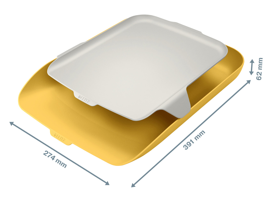 Лоток горизонтальний Leitz Cosy з органайзером, жовт. LEITZ - фото 6