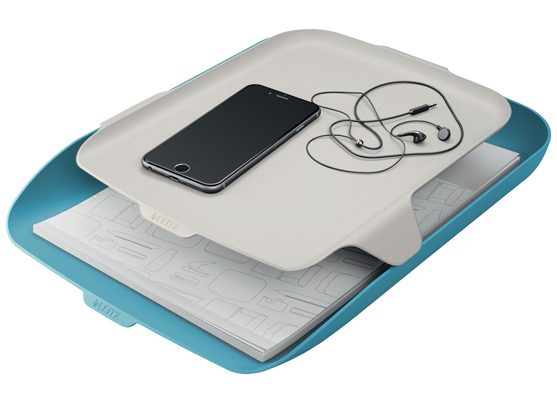 Лоток горизонтальный Leitz Cosy з органайзером, син. LEITZ - фото 6