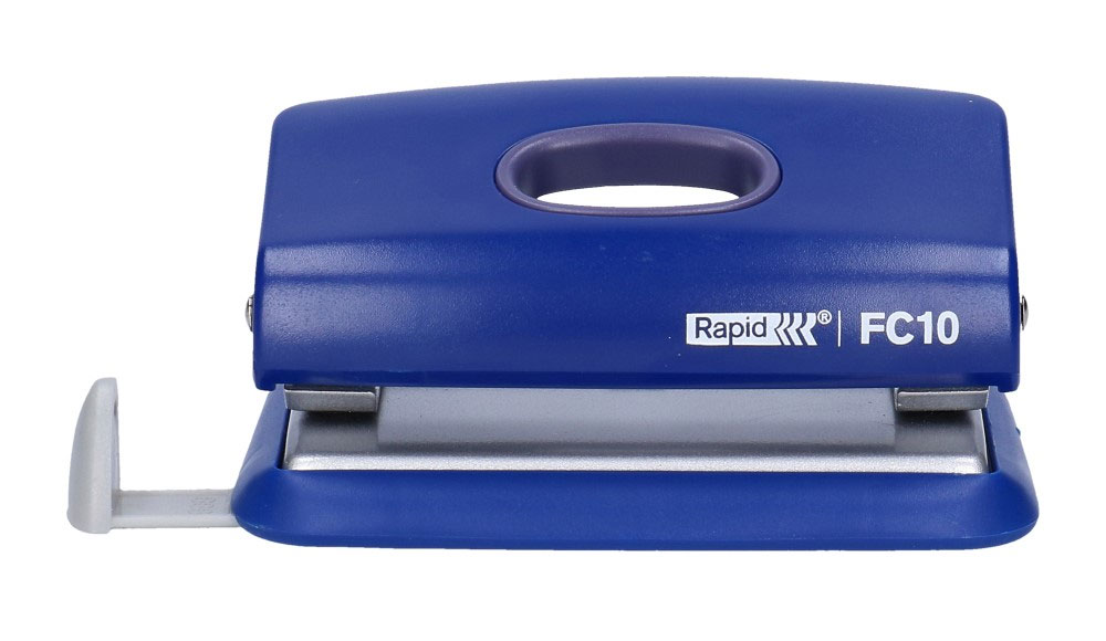 Діркопробивач на 2 отвори, до 10 аркушів Fashion FC10, металевий, син. Rapid - фото 3