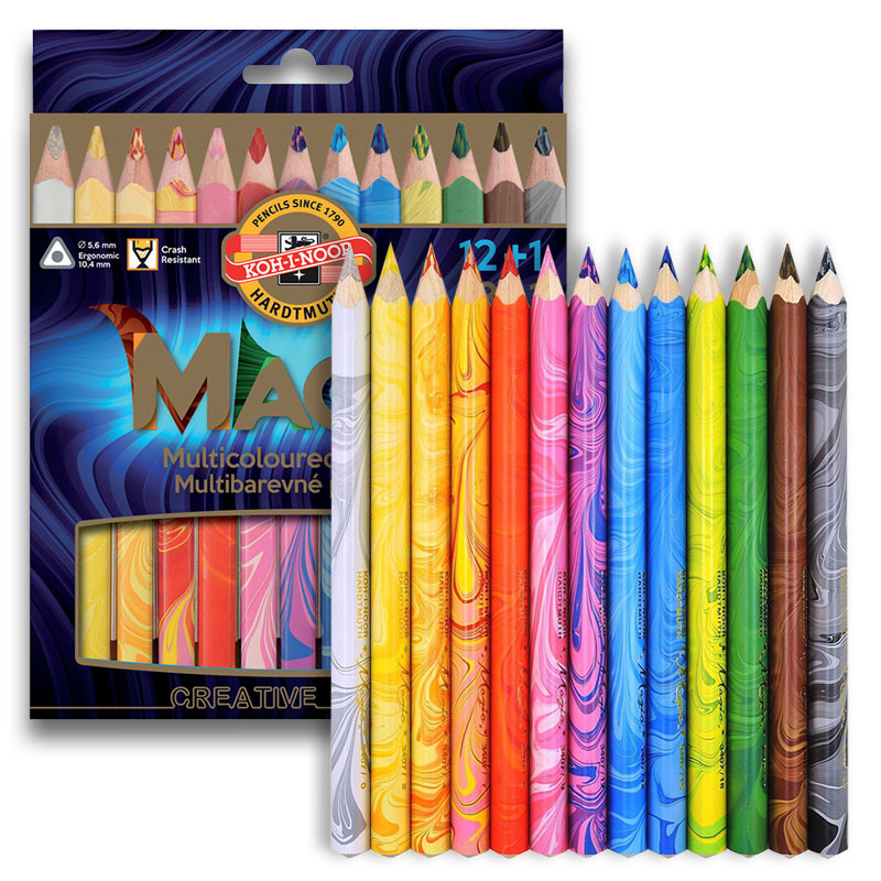 Карандаши многоцветные,12цв., MAGIC 3 in 1, + блендер Koh-i-noor - фото 3
