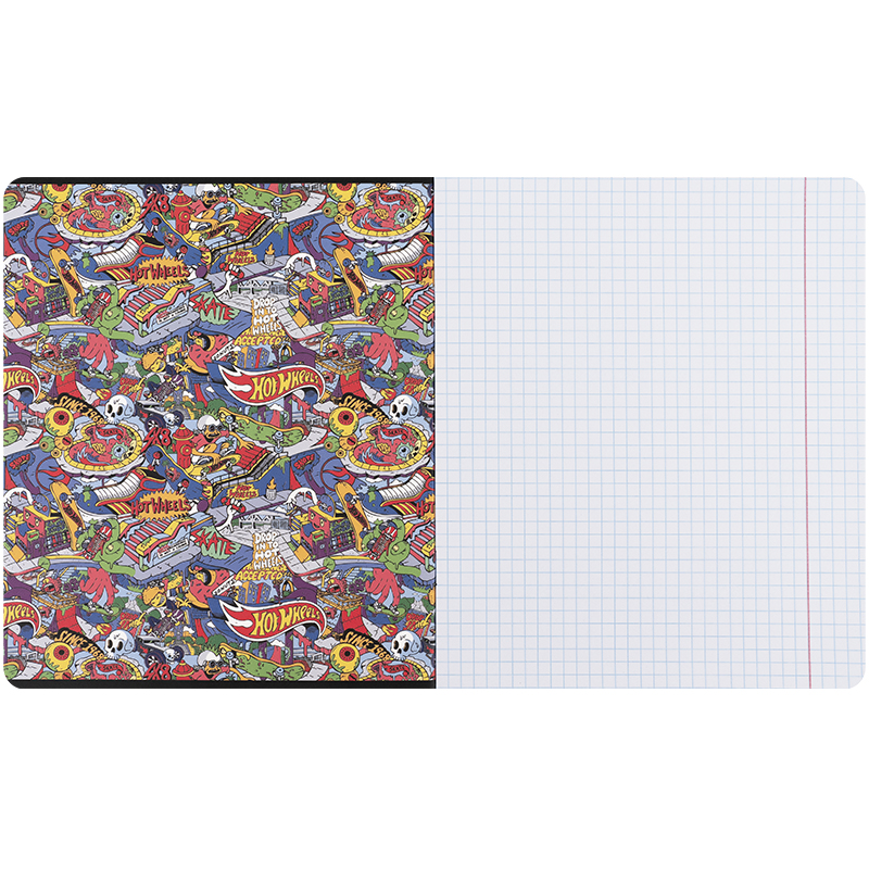 Тетрадь 12 лист., кл., софт тач + УФ лак, Hot Wheels-2 (HW25-232-2) Kite - фото 5