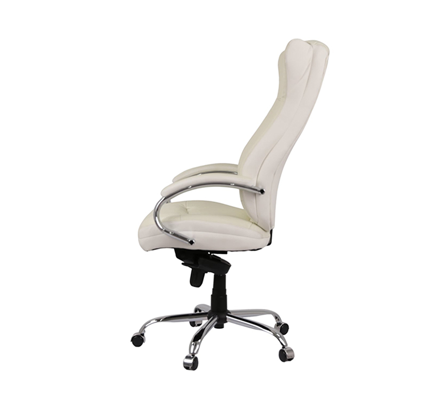 Кресло для руководителя Бадалона CH MB (Кожа Lux LC-W), бел. АКЛАС - фото 3