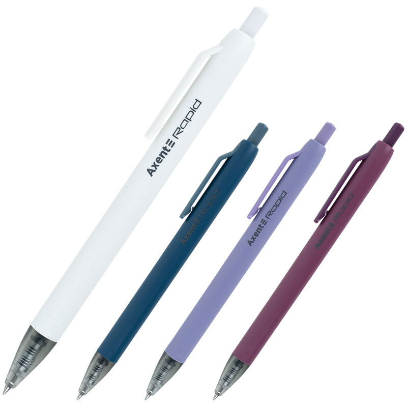 Гельова ручка автомат. Rapid, 0,5мм., стержень син., корпус пластик., асорті Axent - фото 2