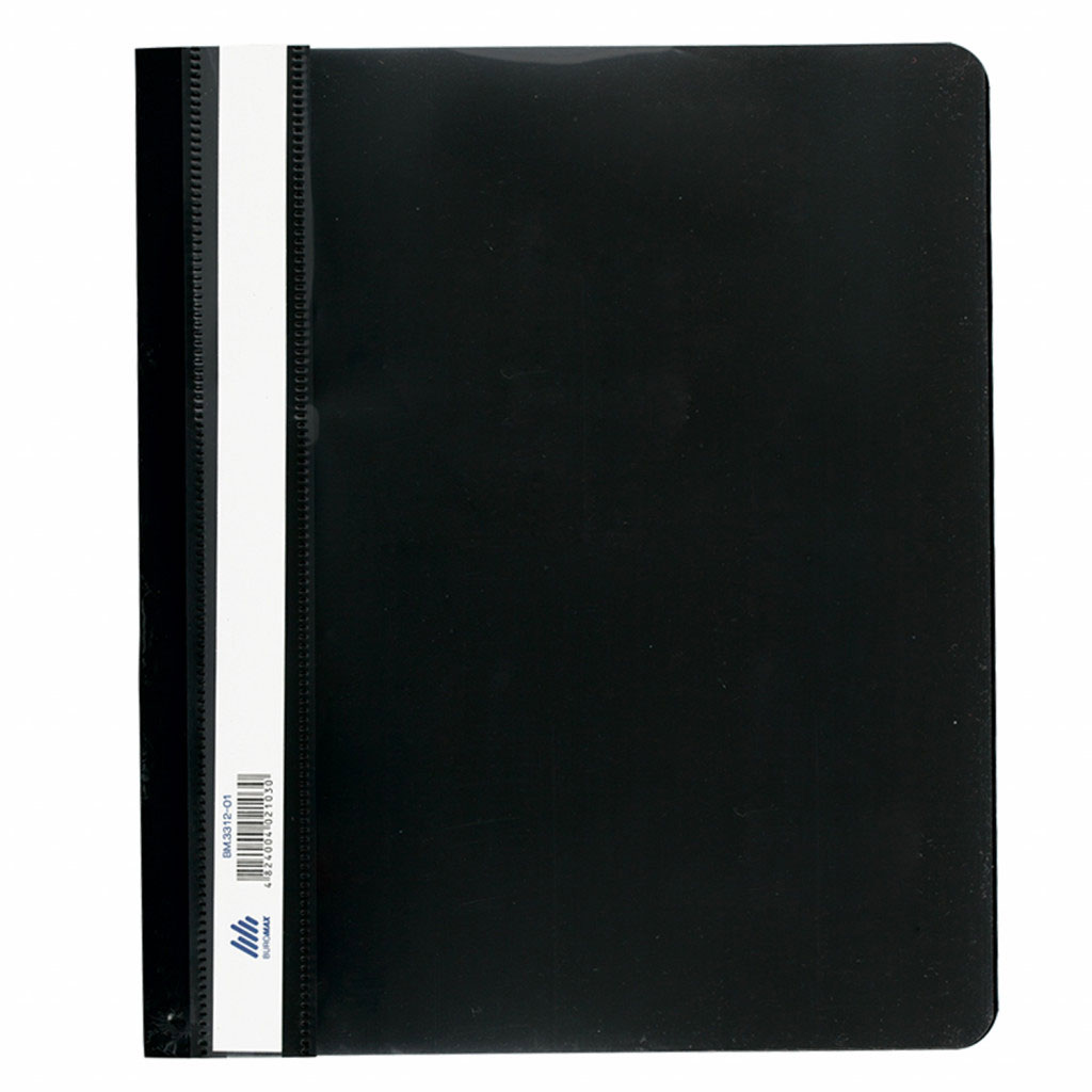 Скоросшиватель с прозрачным верхом А5, черн. BuroMax - фото 3