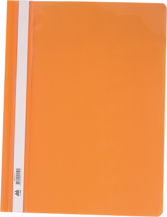 Скоросшиватель с прозрачным верхом А4, оранж. BuroMax - фото 2