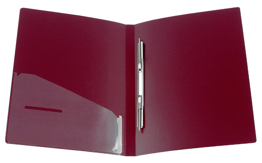Папка зі швидкозшивачем та бічною кишенею А4, 20мм., пластик, бордо Axent - фото 3