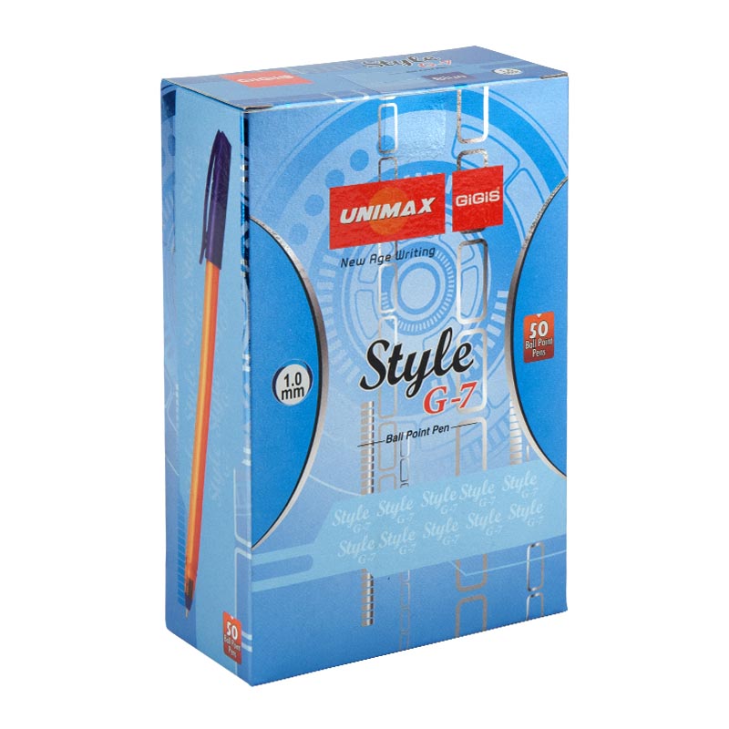 Ручка масляная Style G7, 1,0мм., стержень син. Unimax - фото 2
