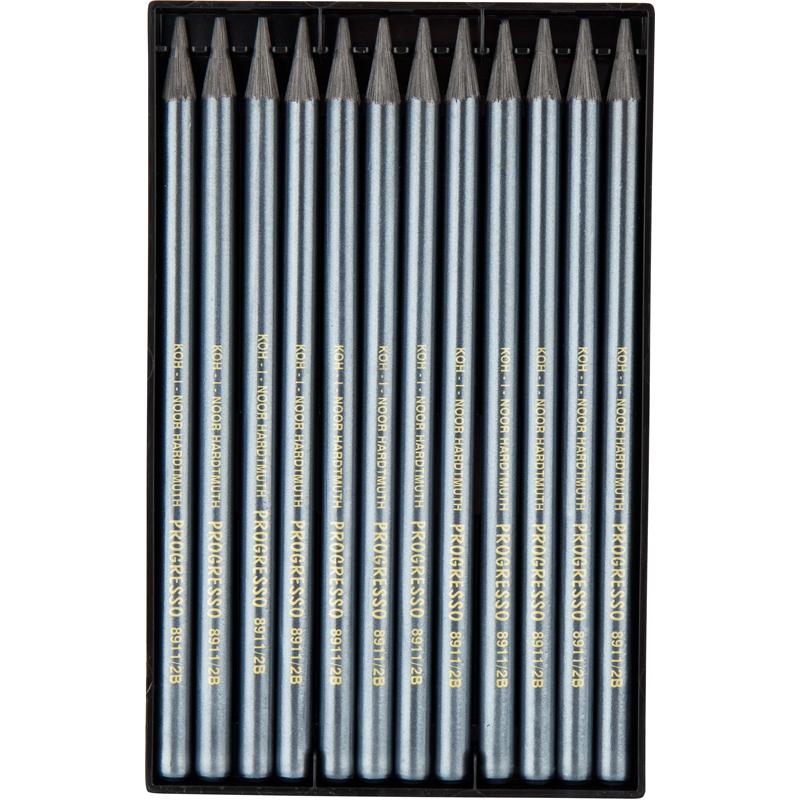 Олівець бездеревний цільнографітний Progresso 8911, твердість 2B Koh-i-noor - фото 3