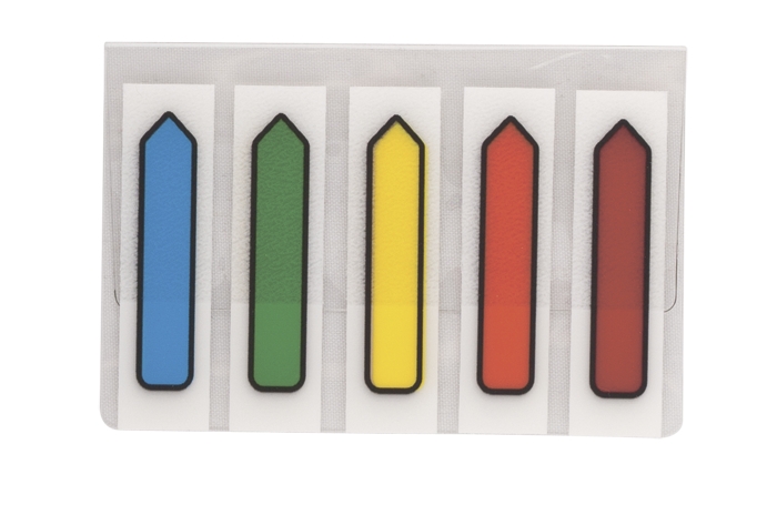 Закладки-стрелки пластиковые 12х45мм., 100шт., 5 цветов по 20шт. BuroMax - фото 3