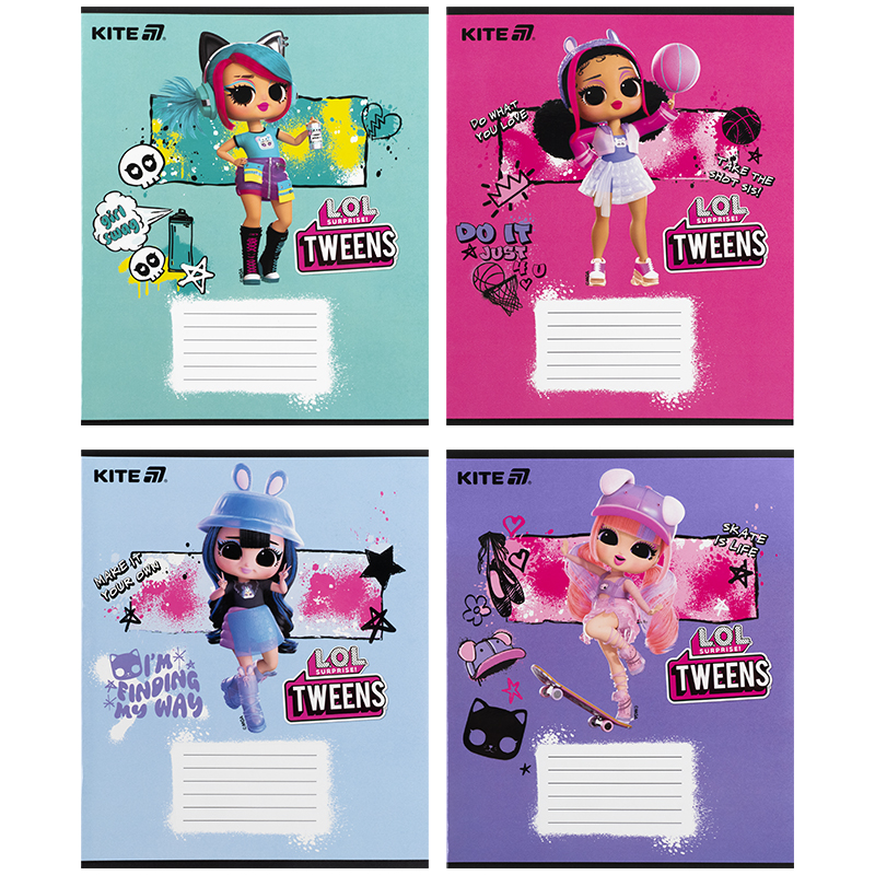 Тетрадь 12 лист., кос., гибр. лак + УФ лак, LO (LO25-235) Kite - фото 8