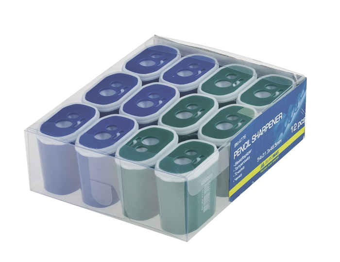 Точилка пластиковая, с контейнером, 2 отверстия BuroMax - фото 11