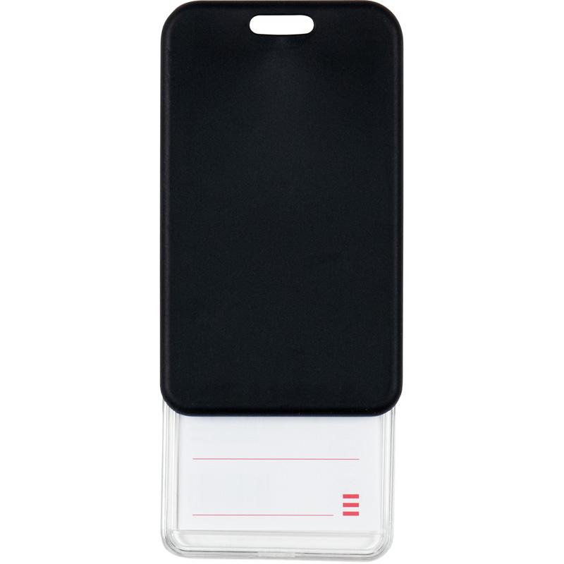 Бейдж-чехол вертикальный SoftTouch, 54*85мм., матовый, черн. Axent - фото 4