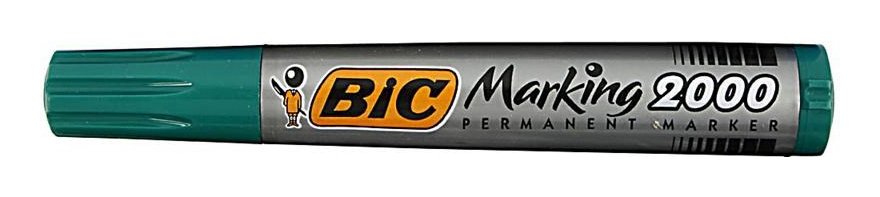Маркер перманентний 2000, круглий наконечник 2,5мм., зелен. Bic - фото 5