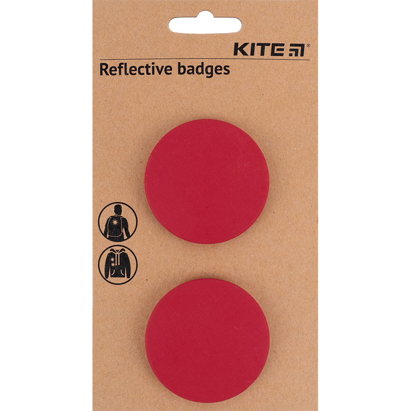 Набор значков светоотражающих, малиновые Kite - фото 2