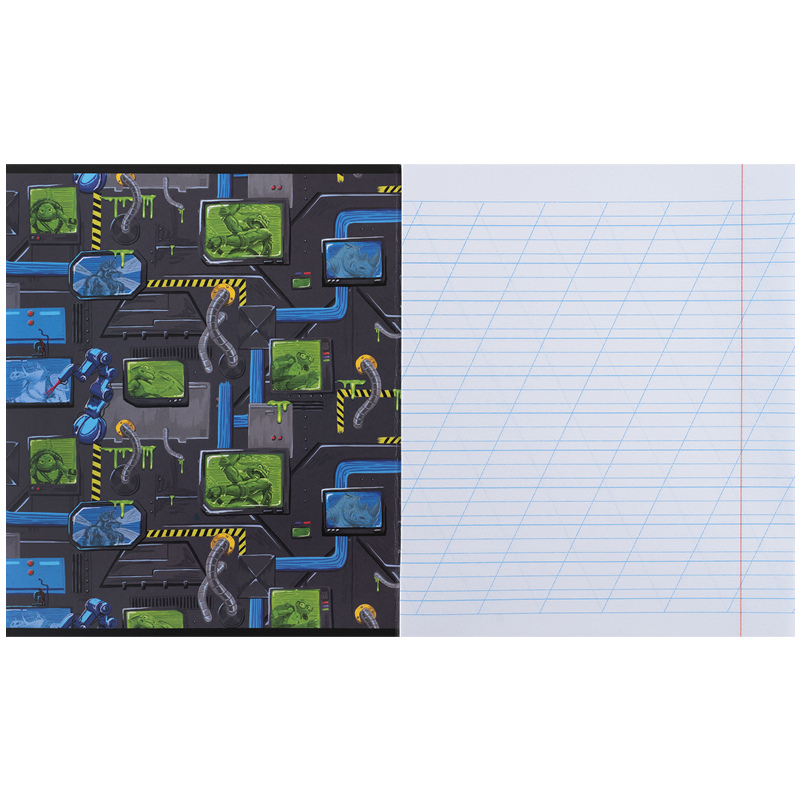 Тетрадь 12 лист., кос., гибр. лак + УФ лак, Ninja Turtles (NT25-235) Kite - фото 10