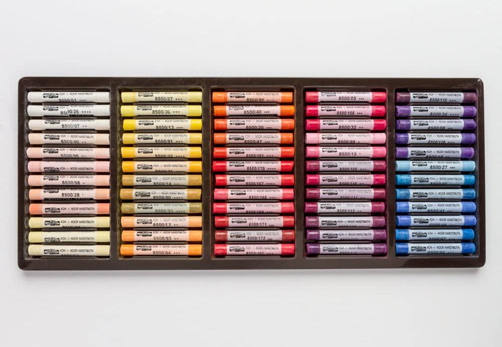 Пастель суха напівтверда 120 кольорів, TOISON D'OR 8539, в дерев'яному двуярусному футлярі Koh-i-noor - фото 4