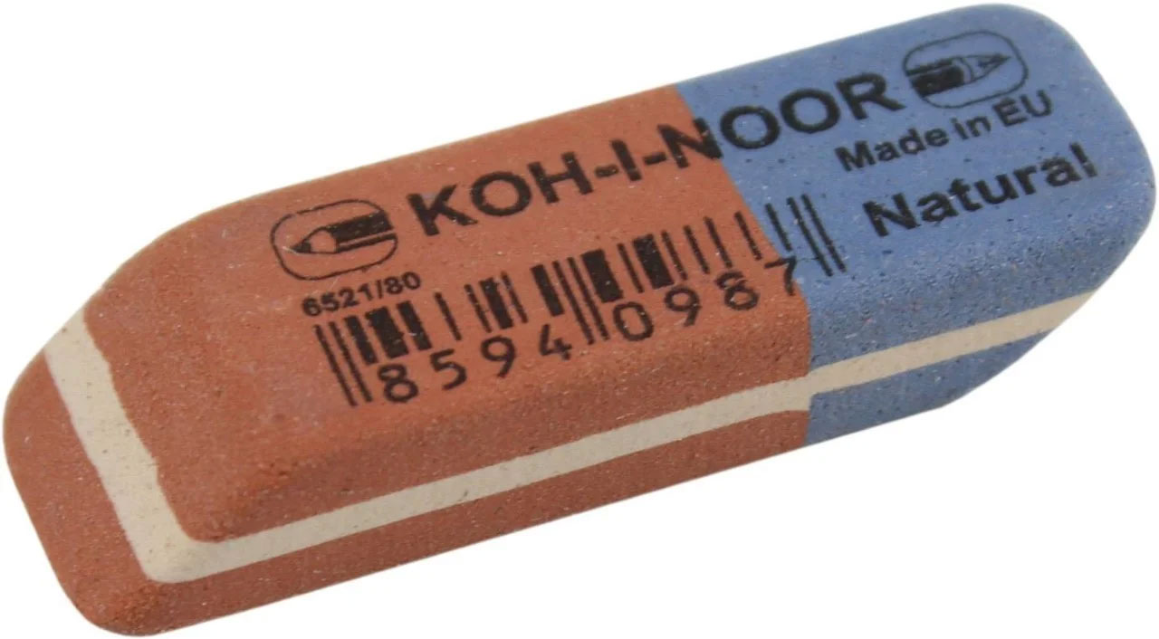 Гумка комбінована Blue Star 6521/80, мала Koh-i-noor - фото 2
