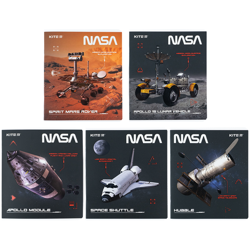 Зошит 48 арк., кл., софт тач + УФ лак, NASA (NS24-259) Kite - фото 10