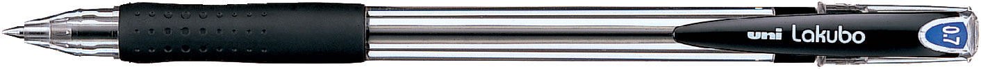 Ручка шариковая Lakubo micro, 0,7мм., корпус прозр., стержень черн. Uni - фото 4