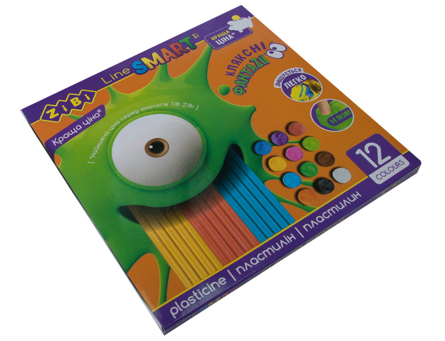 Пластилин 12цв., 240гр. SMART Line ZiBi - фото 3
