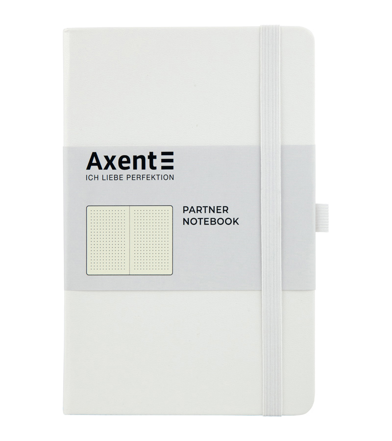 Книга записная Partner А5 (125*195мм.), 96л., линовка - точка, бел. Axent - фото 4
