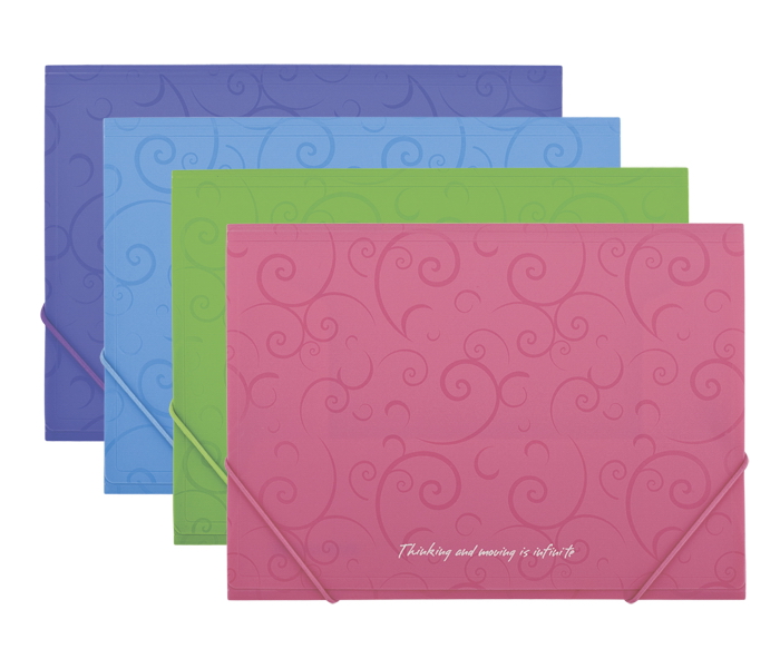 Папка на резинках Barocco А4, пластик, фиолет. BuroMax - фото 3