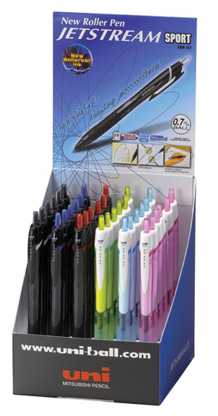 Роллер автомат. Jetstream Sport, 0,7мм., корпус черн., стержень син. Uni - фото 7