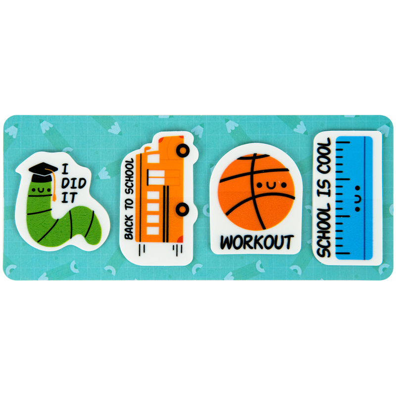 Закладки пластикові 4x20 шт, 35х50 мм, School Kite - фото 1