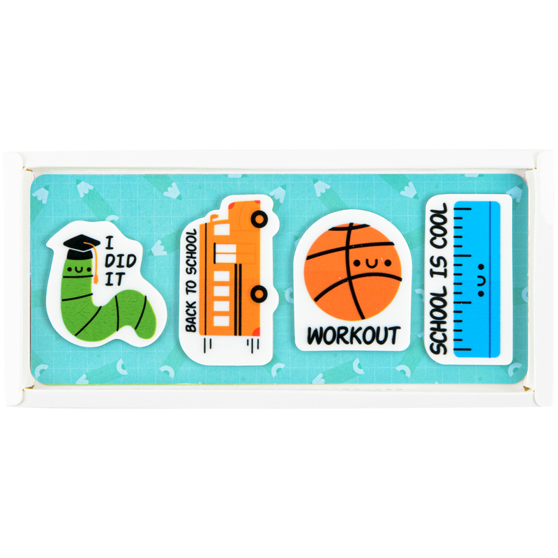 Закладки пластикові 4x20 шт, 35х50 мм, School Kite - фото 3