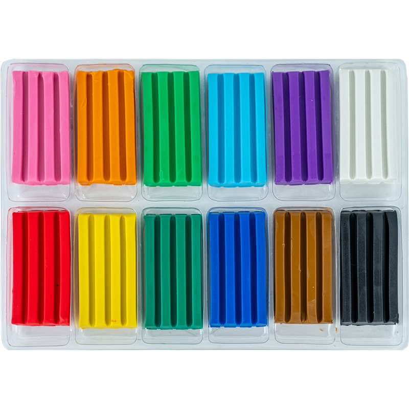 Пластилін восковий, 12 кольорів, 240 г. 