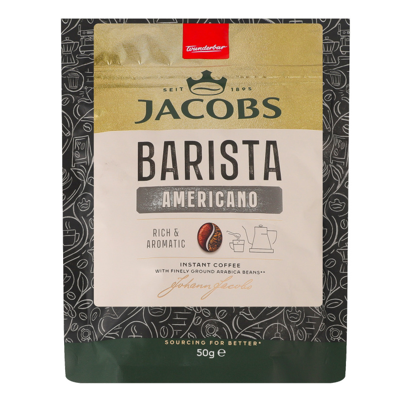 Кофе растворимый Jacobs Barista Americano, 50г., в пакете (8714599105757) Jacobs - фото 1