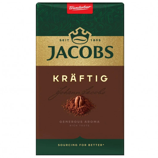 Кофе молотый Jacobs Kraftig, 500г., купаж арабика/робуста (8711000567036) Jacobs - фото 1