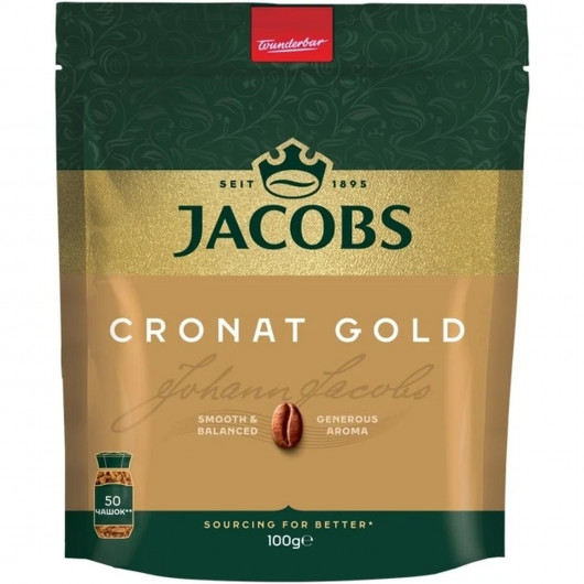 Кава розчинна Jacobs Cronat Gold, 100гр., в пакеті (8711000687994) Jacobs - фото 1