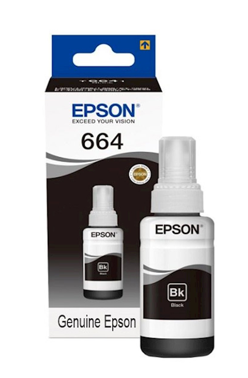 Контейнер з чернилами Epson 664 L100/200/210/300/350/355/550 black, 70мл., (C13T66414A), черн. Epson - фото 2